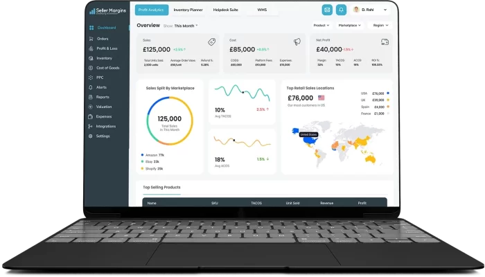 Seller Margins eCommerce Analytics WMS Inventory Planning Restocking PPC Data Insights Platform UK US Europe